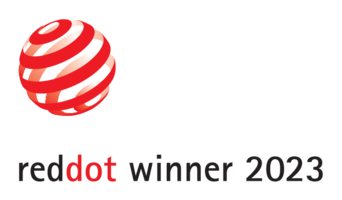Badge “reddot winner 2023”.